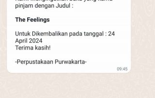 Notifikasi Pengembalian Buku dari Perpustakaan Purwakarta