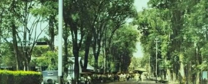 Jalan KK Singawinata Purwakarta pada tahun 1928/pinterest @pbintoro/bintoro hoepoedio